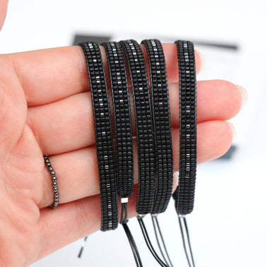 until we meet again morse code bracelets on a hand