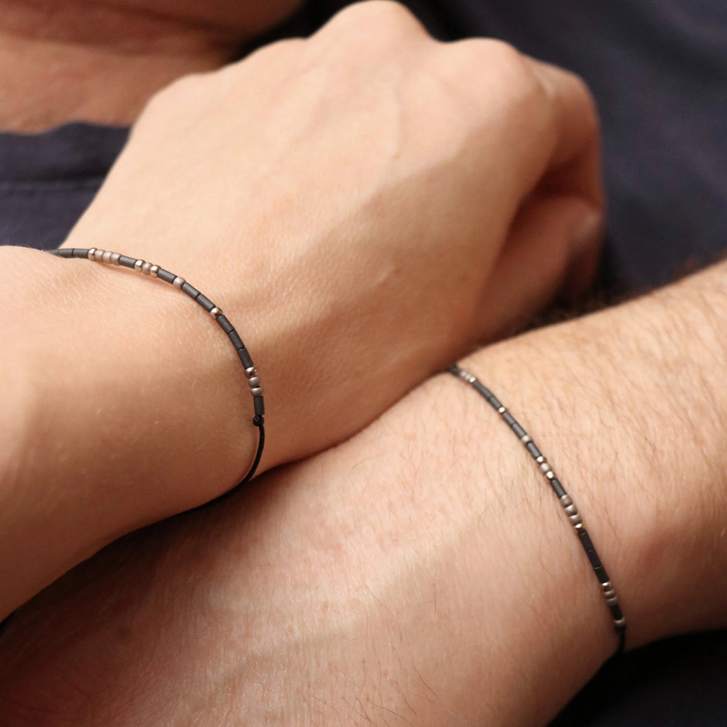 Custom Couple bracelet, couple Morse Code Bracelets, matching