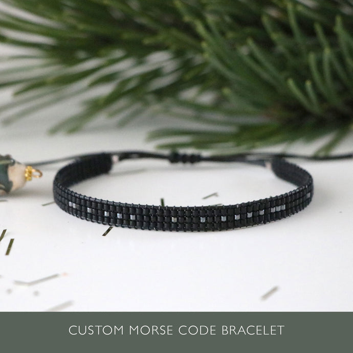 Custom Morse Code bracelet