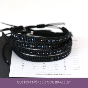 Custom Morse Code bracelet