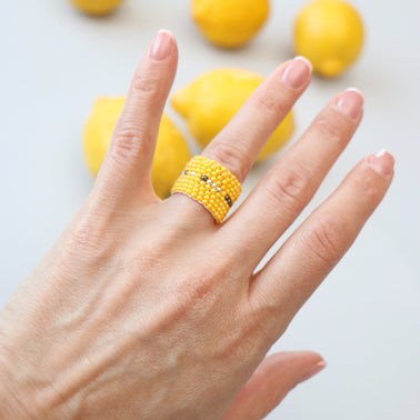wide Morse Code ring